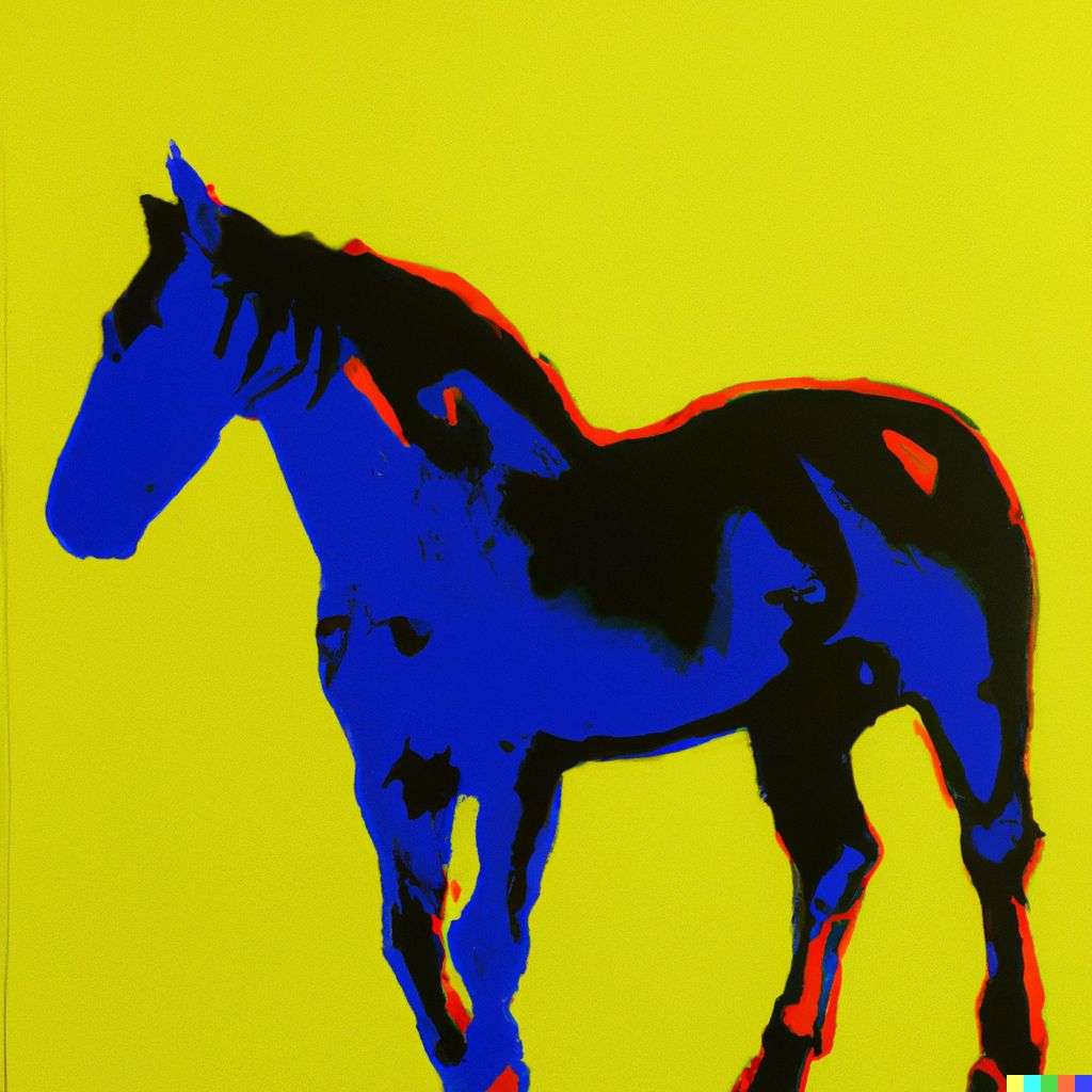 a horse, painting by Andy Warhol